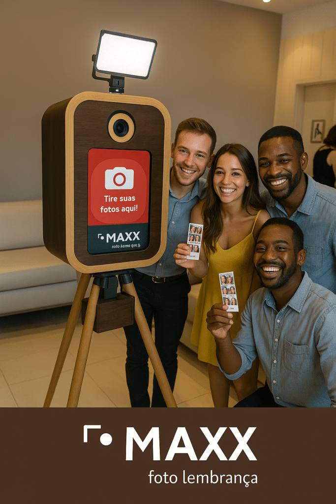 Totem de fotos interativo para eventos em Curitiba.